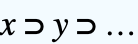 x superset y superset ...